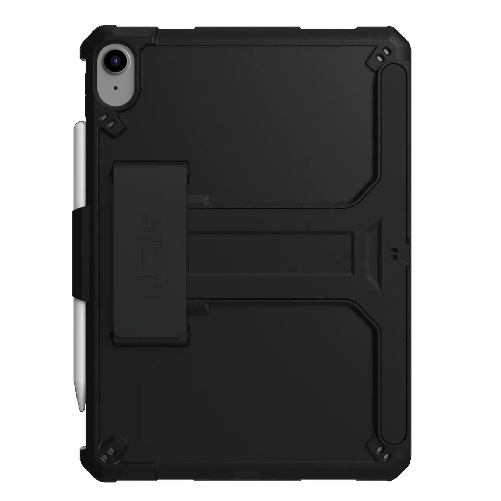 [810070367992] 810070367992 UAG Scout Apple iPad (10.9") (10th Gen) with KickStand  Hand strap Rugged Case- Black (12339HB14040), DROP+ Military Standard, 1 Year Warranty