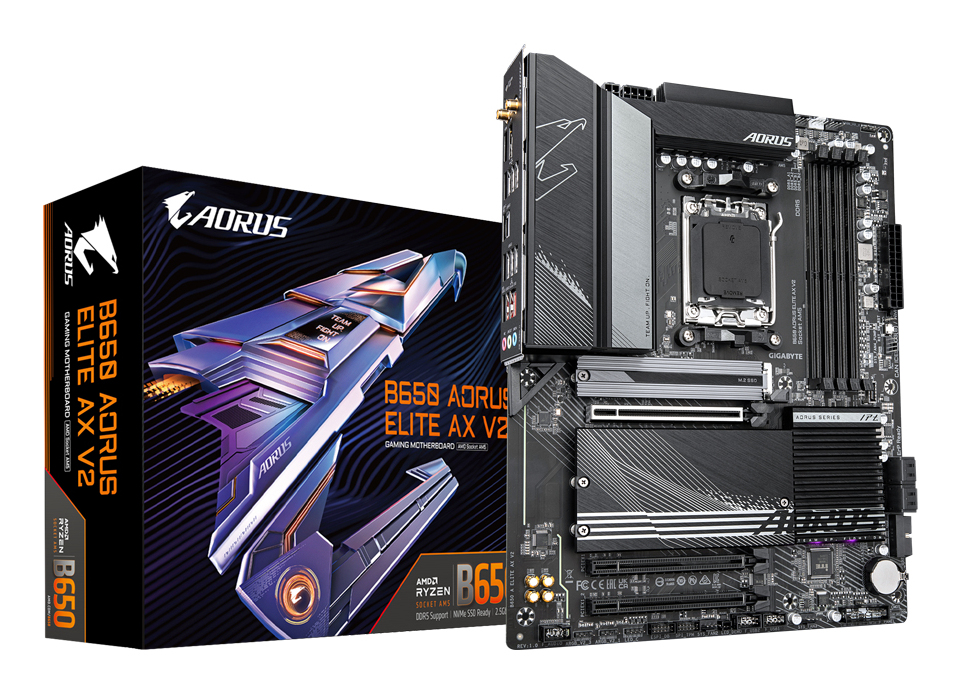 [4719331859381] 4719331859381 Gigabyte B650 AORUS ELITE AX 1.0 AMD AM5 ATX Motherboard 4x DDR5~128GB,3x PCIe x16, 3x M.2, 4x SATA 6, 7x USB 3.2, 1x USB-C, 4x USB 2.0