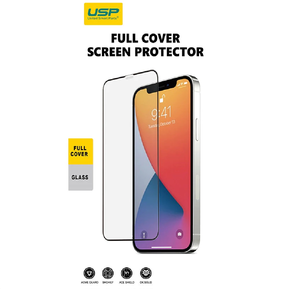 6976552040358 USP Apple iPhone 15 Pro Max (6.7") Tempered Glass Screen Protector : Full Coverage, 9H Hardness, Bubble-free, Anti-fingerprint, Original Touch Feel