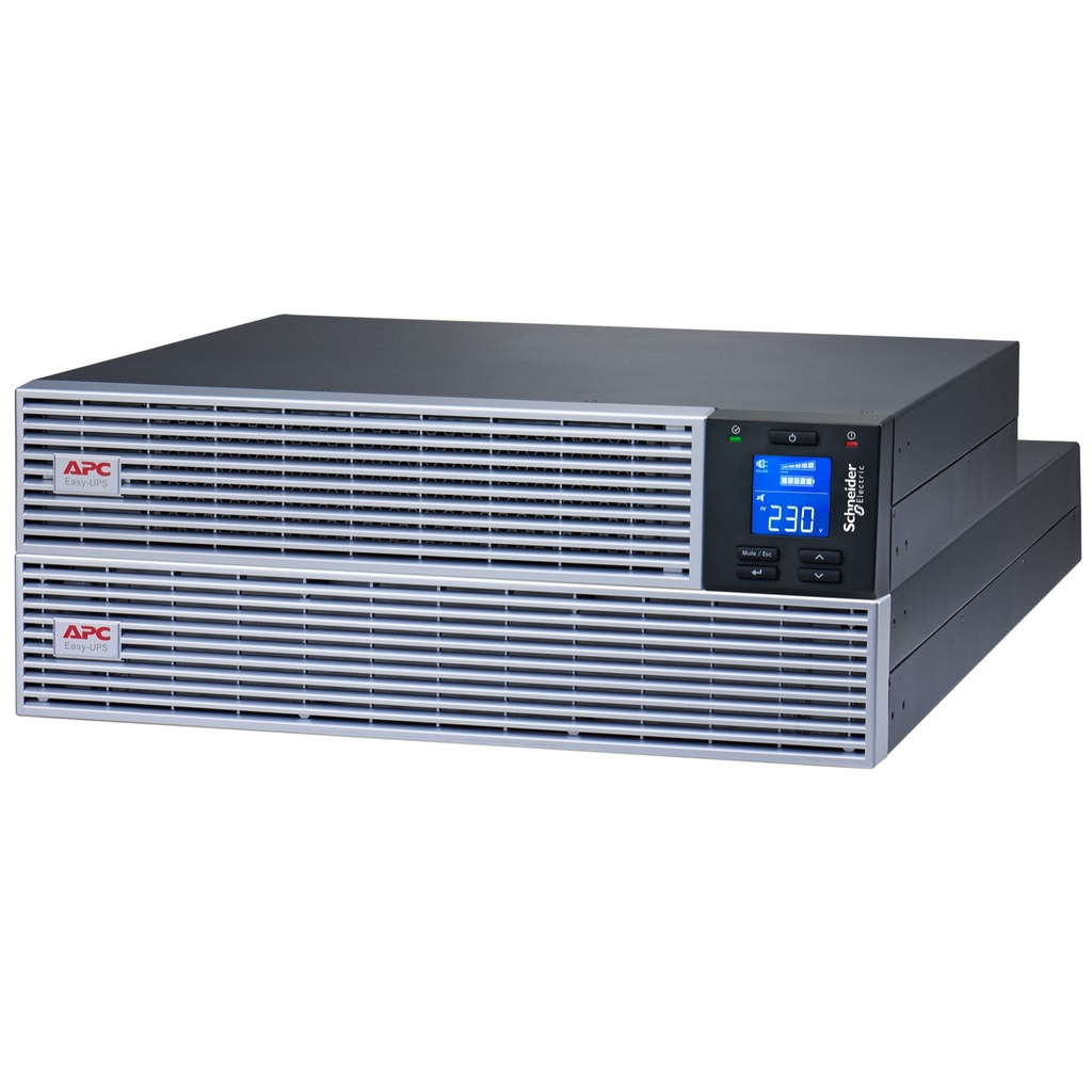 [731304436805] 731304436805 APC Easy UPS On-Line, 3kVA, Lithium-ion, Rack/Tower 4U, 230V, 6 IEC C13 + 1 IEC C19 outlets, Intelligent Card Slot, Extended runtime, W/ rail kit
