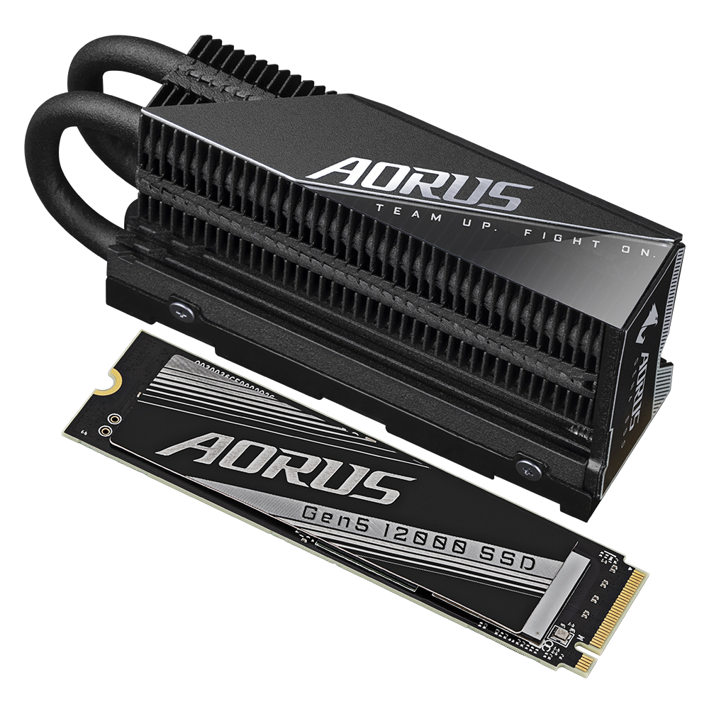[4719331855949] 4719331855949 Gigabyte AORUS Gen5 12000 SSD 1TB,  PCIe 5.0x4, NVMe 2.0 Interface, Sequential Read Speed : up to 11,700 MB/s, Sequential Write speed up to 9,500 MB/s