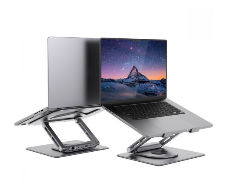 [9346396003517] 9346396003517 mbeat® Stage S12 Rotating Laptop Stand with USB-C Docking Station Flexible Ergonomic Design USB-C HDMI RJ45 1000Mbps