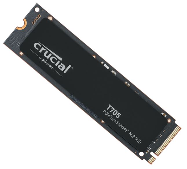 [649528940209] 649528940209 Crucial T705 4TB Gen5 NVMe SSD - 14100/12600 MB/s R/W 2400TBW 1500K IOPs 1.5M hrs MTTF DirectStorage for Intel 14th Gen  AMD Ryzen 7000