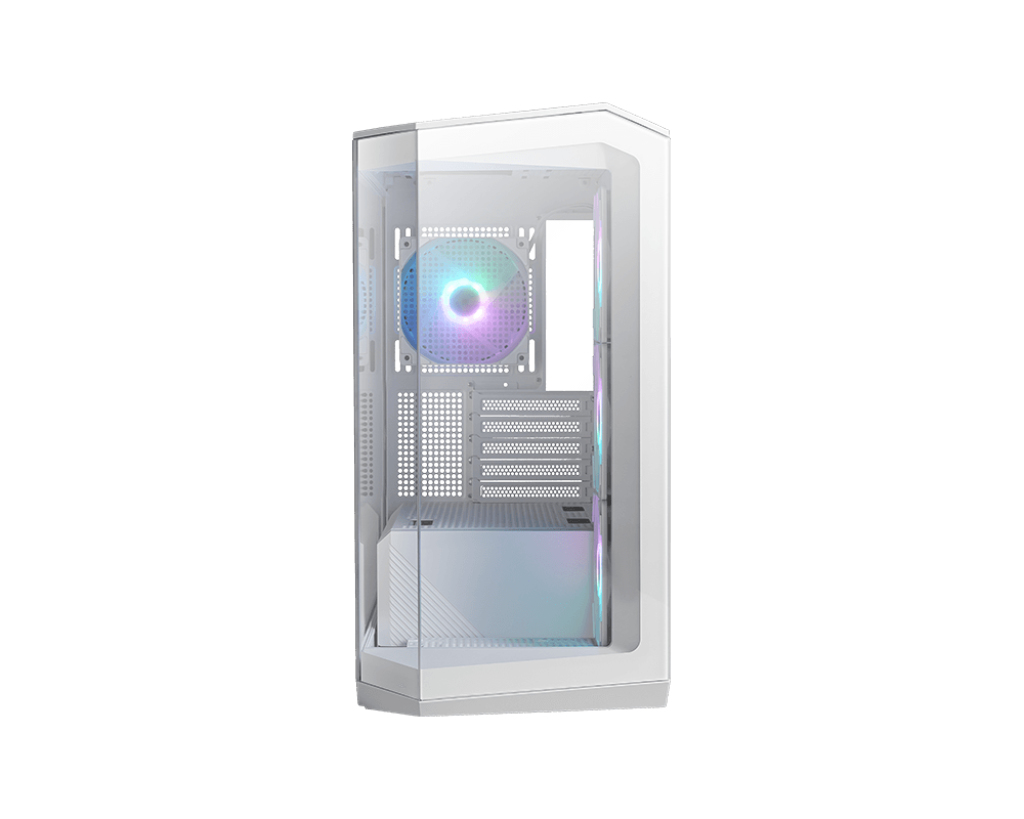 [4711377136488] 4711377136488 MSI MAG PANO M100R PZ WHITE Micro ATX Case, 1x USB 3.2, 2x USB 2.0, 1x Audio, 1x Mic, 4x PCI-E, 2x 2.5", 2x 3.5", Micro ATX / Mini ITX(NEW)