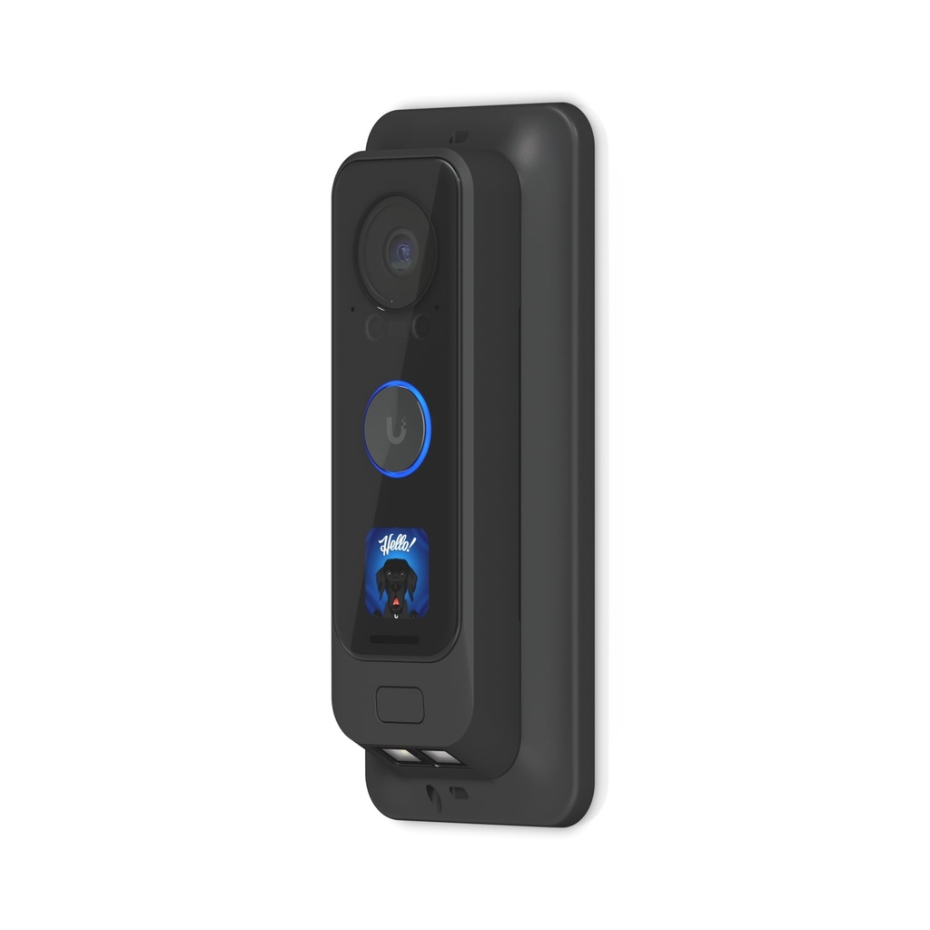[810084691120] 810084691120 Ubiquiti G4 Doorbell Pro PoE Gang Box Mount, Black,Secure, Flat/ 25° Angled Wedge Angled Mounting Plate, Compatible NHU-UVC-G4-DBELL-POE, 2Yr Warr
