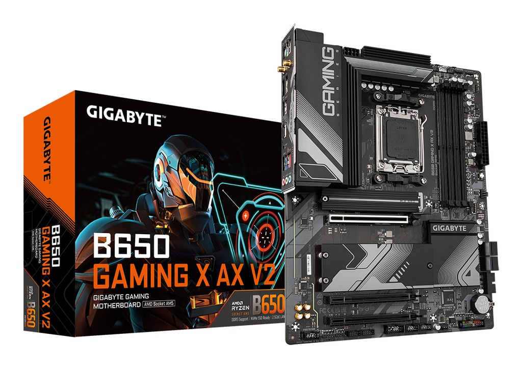 [4719331860073] 4719331860073 Gigabyte B650 GAMING X AX V2 AMD AM5 ATX Motherboard 4x DDR5~128GB,2x PCIe x16, 3x M.2, 4x SATA 6, 4x USB 3.2, 1x USB-C, 3x USB 2.0