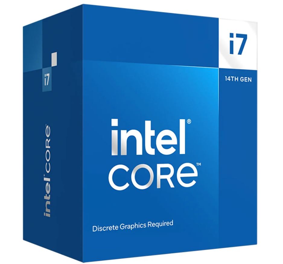 [5032037279246] 5032037279246 Intel i7 14700F CPU 4.2GHz (5.4GHz Turbo) 14th Gen LGA1700 20-Cores 28-Threads 61MB 65W Graphics Card Required Retail Raptor Lake with Fan
