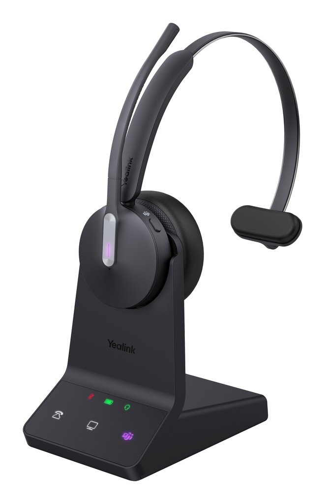 [6938818319608] 6938818319608 Yealink WH64 Mono Teams DECT Wireless Headset, DECT  Bluetooth Wireless Technology, 3-Mic Noise Cancellation, Charging Stands, Carrying Bag