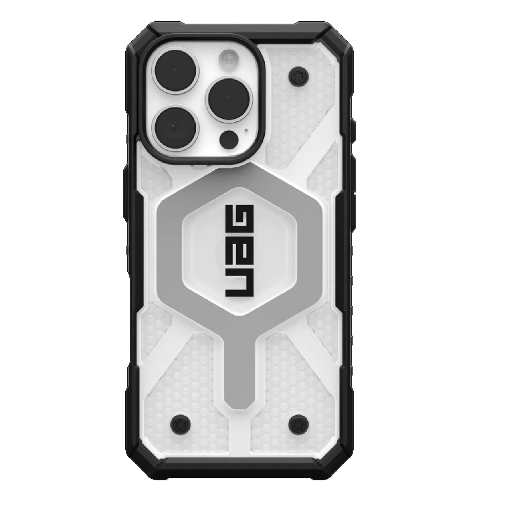 [840283914713] 840283914713 UAG Pathfinder Clear MagSafe Apple iPhone 16 Pro (6.3") Rugged Case - Ice/Silver (114464114343), 18ft Drop Protection (5.4M), 10 Years Warranty