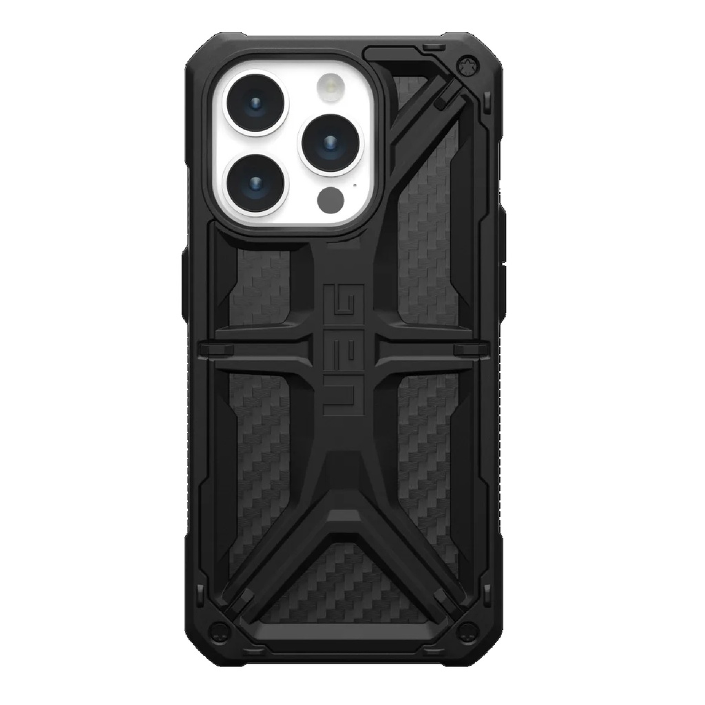[840283909375] 840283909375 UAG Monarch Apple iPhone 15 Pro (6.1") Rugged Case - Carbon Fiber (114278114242), 20ft. Drop Protection (6M), 5 Layers Protection, 10 Years Warranty