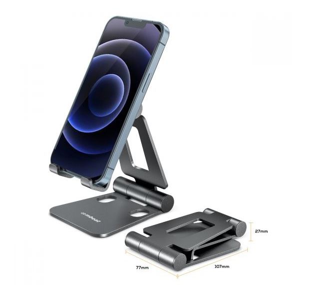 [9346396003449] 9346396003449 mbeat®  MB-STD-S2PGRY Stage S2 Hands-Free Mobile Stand GREY Compact and Durable Optimised Hands-free Space-saving Portability