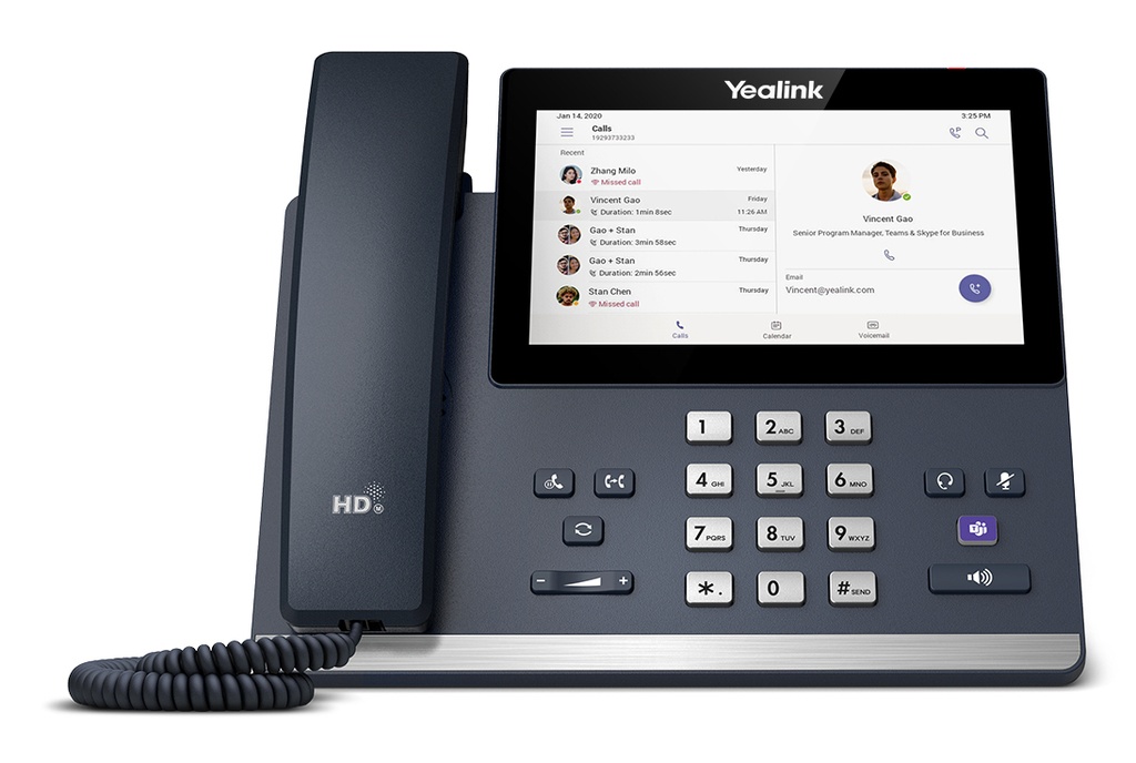 6938818318410 Yealink MP56 E2 Teams IP Phone, Android 13, Mid-level, Teams and Skype Compatible, 7-inch touchscreen, HD Audio, Teams button, Supports Office 365
