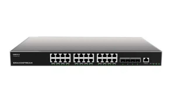 [6947273704089] 6947273704089 Grandstream IPG-GWN7813 Layer 3 network switch with 24 RJ45 Gigabit Ethernet ports for copper plus four 10 Gigabit SFP+ ports for fiber