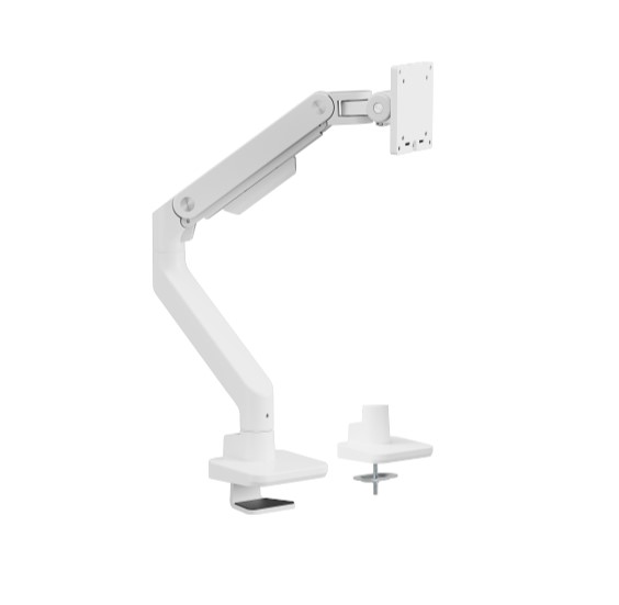 6956745179560 Brateck LDT81-C012-W NOTEWORTHY HEAVY-DUTY GAS SPRING MONITOR ARM For most 17"~49" Monitors, Fine Texture White (LS)