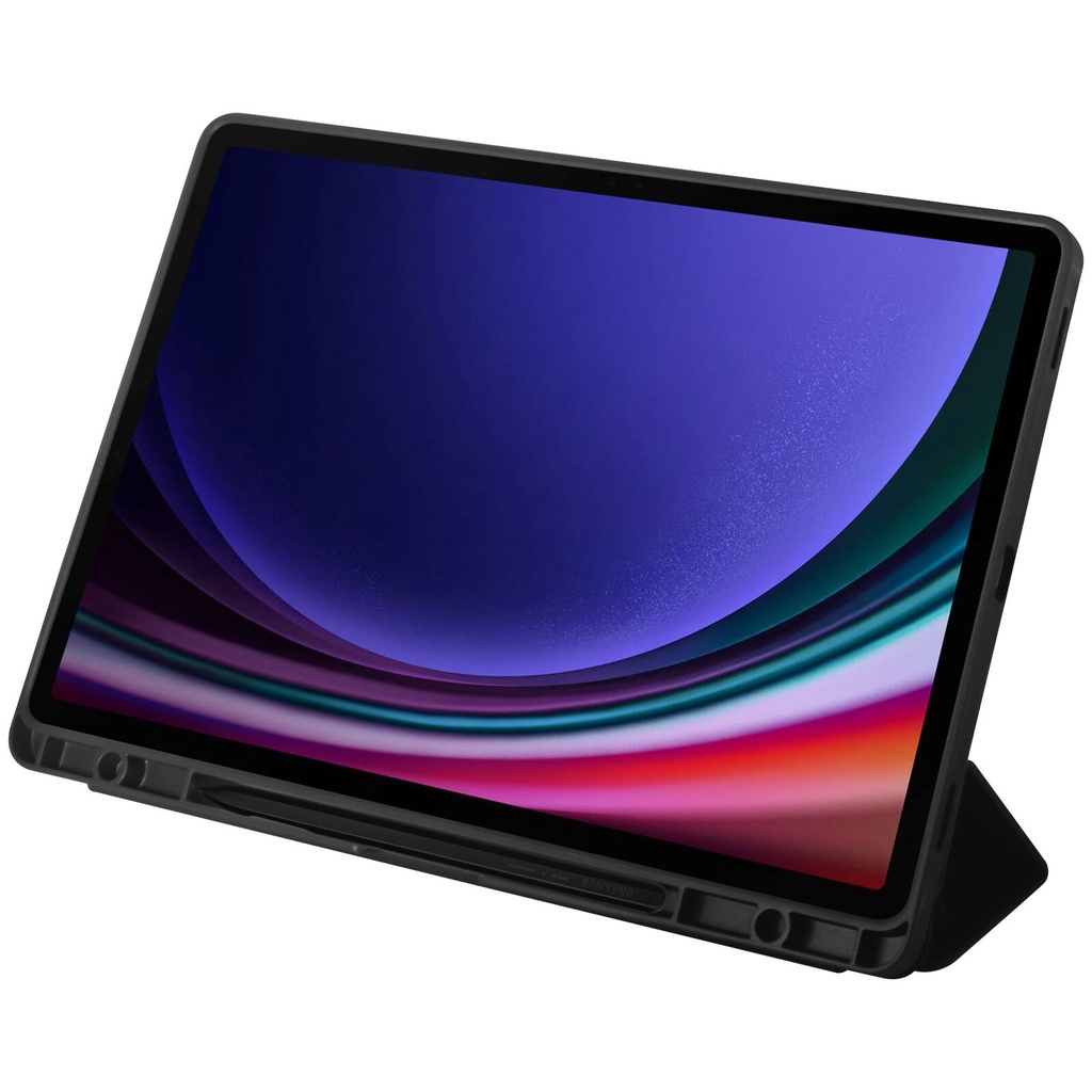 [840304757435] 840304757435 OtterBox React Folio Samsung Galaxy Tab S10+/ Tab S9+ (12.4") Case Black - (77-95124), DROP+ Military Standard, Pencil Holder, 7 Years Warranty
