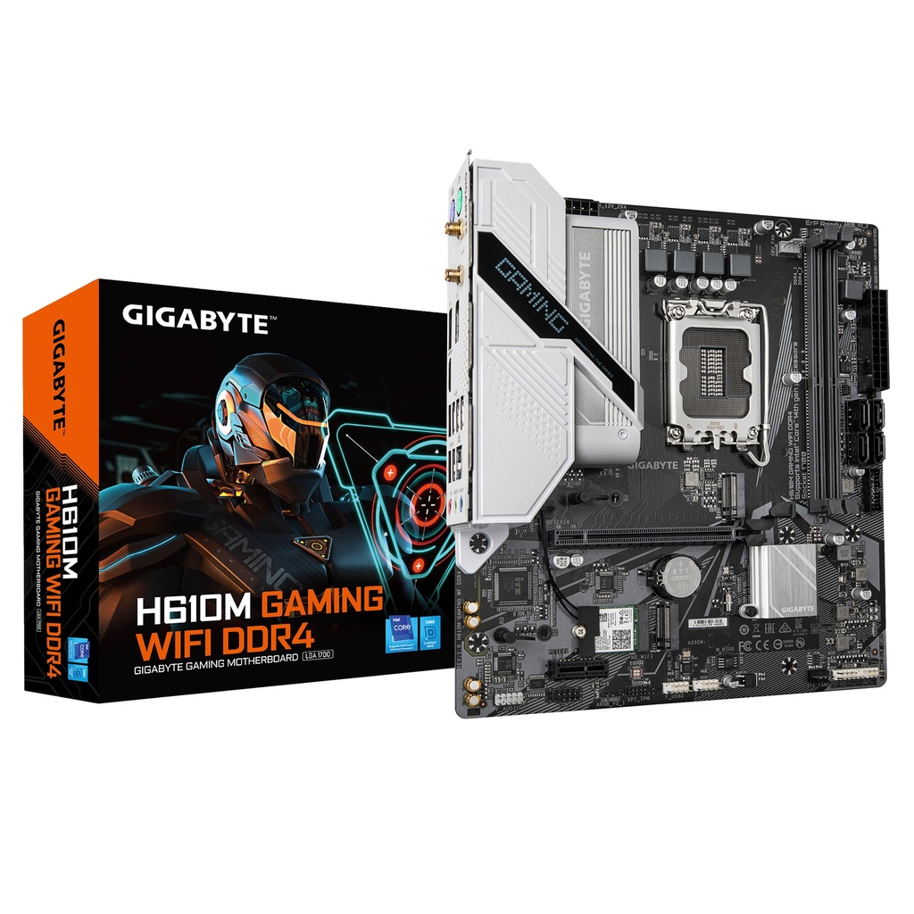 [4719331861766] 4719331861766 Gigabyte H610M GAMING WF DDR4, Intel® H610, 2 x DDR4 up to 64 GB, 1 x HDMI , 1 x PCI Express x16, 1 x PCI Express x1, 2 x M.2, 4 x SATA, 4 x USB 3.2