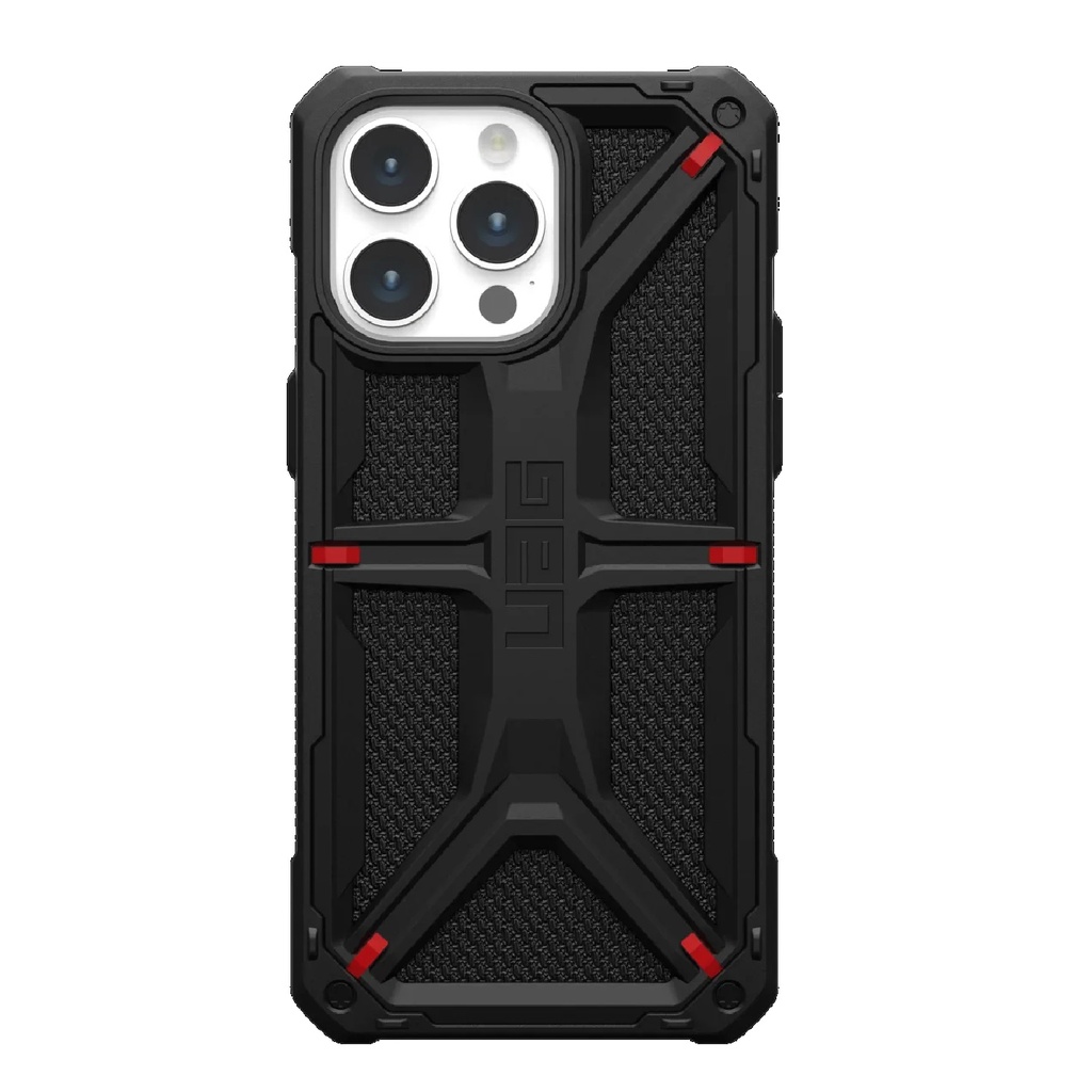 [840283909825] 840283909825 UAG Monarch Kevlar Apple iPhone 15 Pro Max (6.7") Rugged Case - Kevlar Black(114298113940), 20ft. Drop Protection (6M), 10 Years Warranty