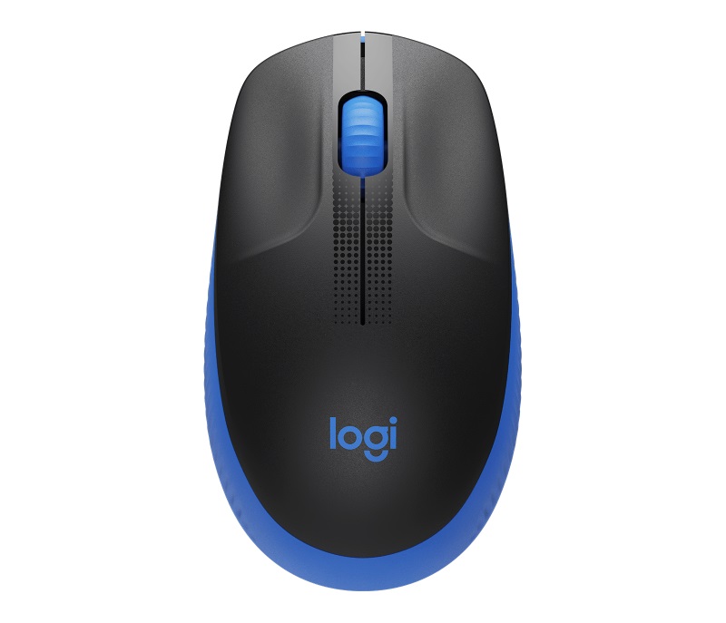 [97855159991] 97855159991 Logitech M190 Full-Size Wireless Mouse - BLUE from up to 10 meters away 1000 dpi,  ONE AA- 18 months of worry-free usage