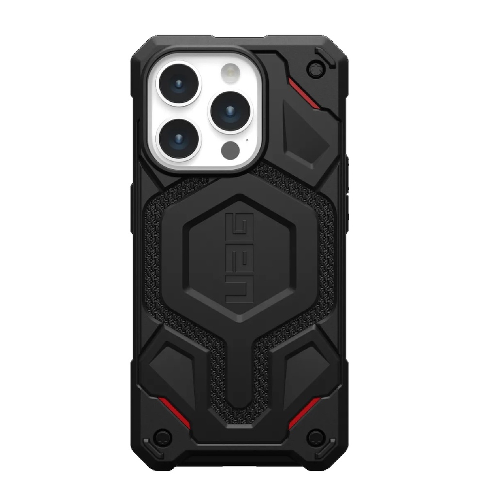 [840283909122] 840283909122 UAG Monarch Pro MagSafe Apple iPhone 15 Pro (6.1") Rugged Case - Kevlar Black (114221113940), 25ft. Drop Protection(7.6M), 10 Years Warranty