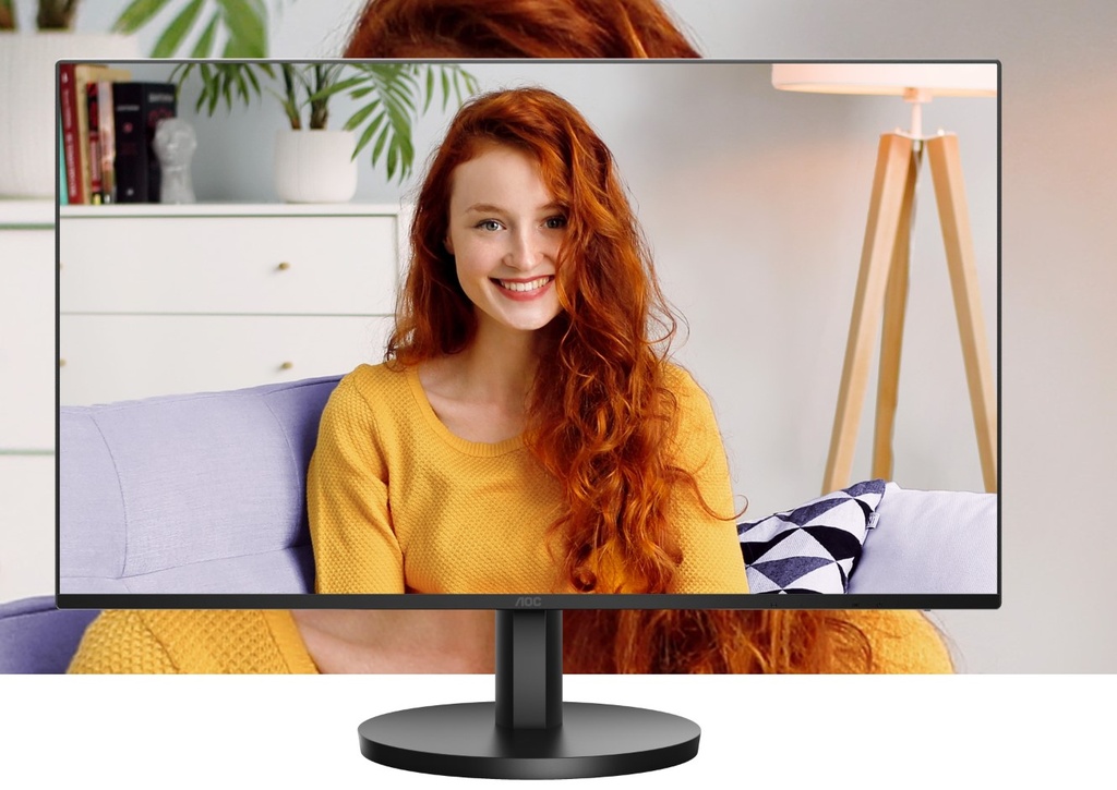[6973985232039] 6973985232039 AOC 23.8" IPS 1ms 100hz, Ultra Slim, Speakers, Flicker Free, FHD 1080, VGA, HDMI. VESA 100 x 100, Earphone.Low Blue,  Office Home Monitor