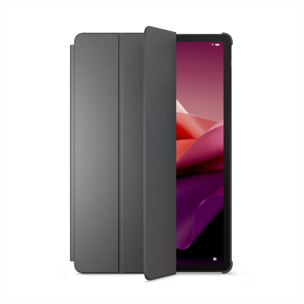 [197529648438] 197529648438 Lenovo Tab P12 Folio Case - Grey (ZG38C05252), All-Around Protection, Convertible folio stand for hands-free viewing, 1 Year Warranty