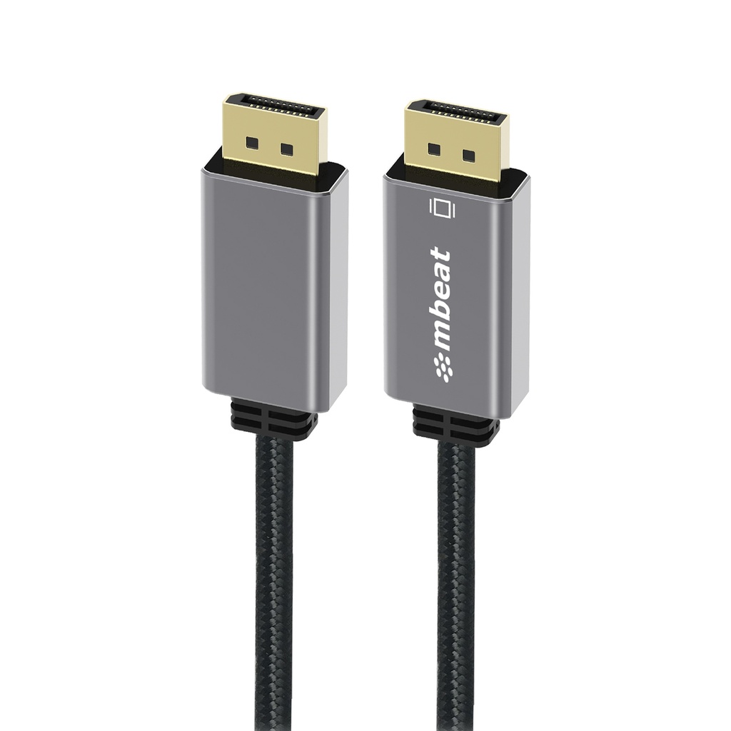 [9346396003166] 9346396003166 mbeat Tough Link 1.8m Display Port Cable v1.4 - Connects Computer, Laptop to HDTV, Monitor, Gaming Console, Supports 8K@60Hz (7680×4320)  - Space Grey
