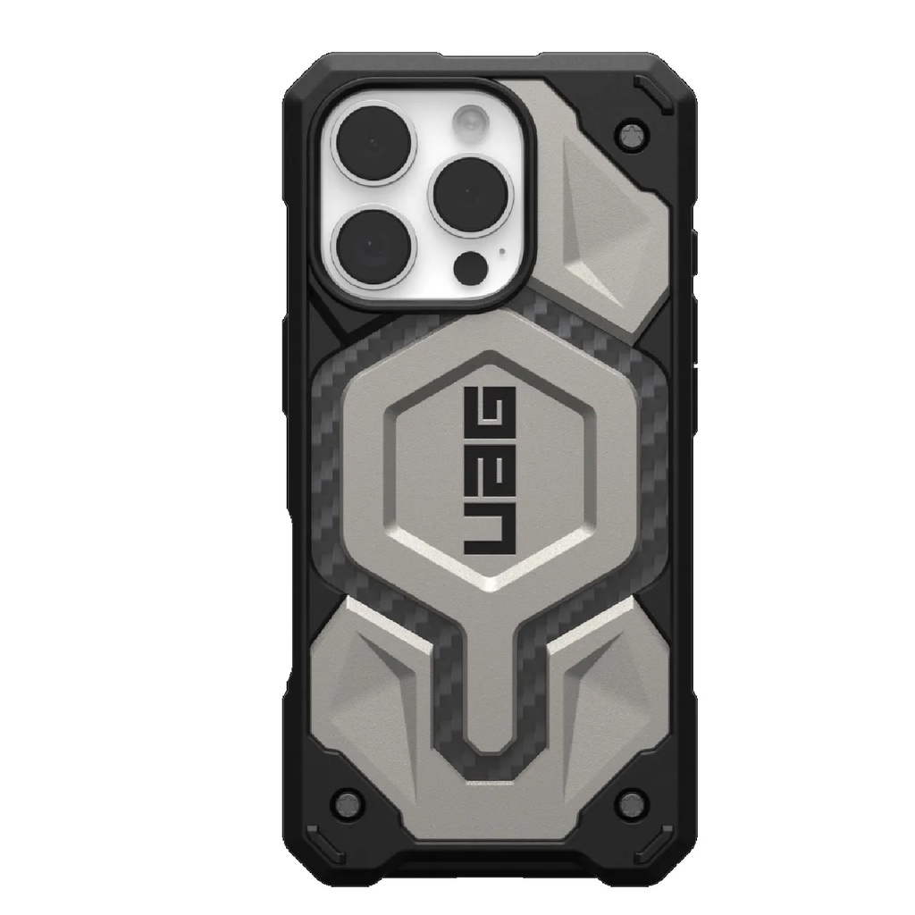 [840283914461] 840283914461 UAG Monarch Pro Apple iPhone 16 Pro (6.3") Rugged Case - Titanium (114456113636), 25ft. Drop Protection (7.6M), 10 Years Warranty