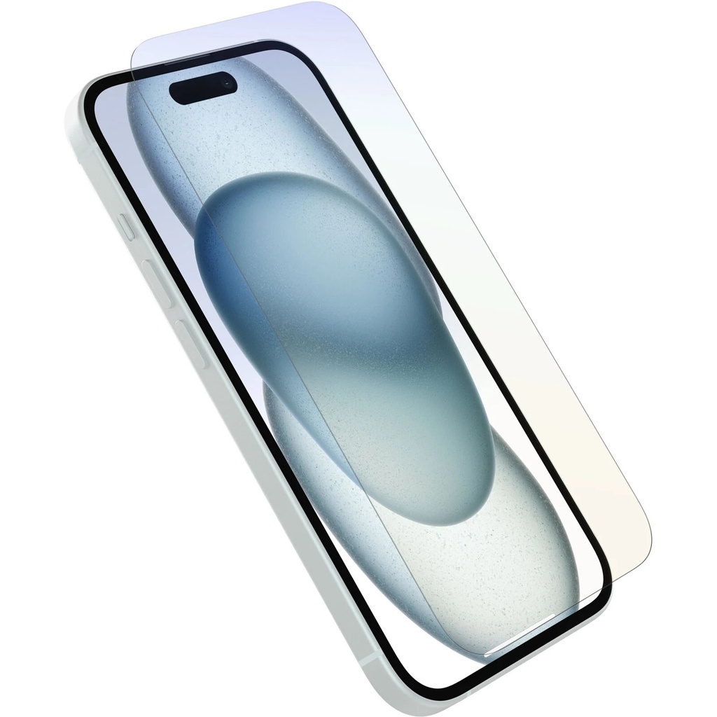 [840304743988] 840304743988 OtterBox Premium Pro Glass Antimicrobial Anti-Blue Light Apple iPhone 15 (6.1) Screen Protector Clear-(77-93996),DROP+ 6ft Protection,2 Years Warranty