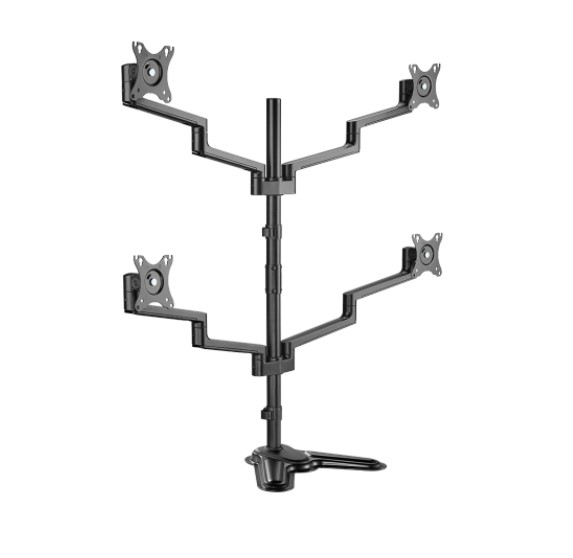 [6956745180290] 6956745180290 Brateck LDT72-T048 PREMIUM ALUMINUM ARTICULATING MONITOR STAND, from 17”-32”, weight capacity 6kg, 180° Rotation (LS)