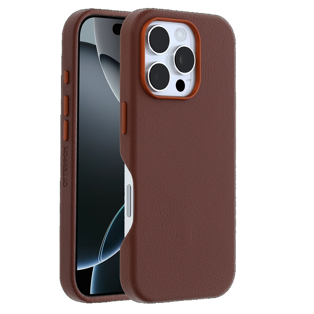 [840304771455] 840304771455 OtterBox Symmetry MagSafe Cactus Leather Apple iPhone 16 Pro (6.3") Case Brown-(77-96321),DROP+ 3X Military Standard,Pocket friendly,7 Years Warranty