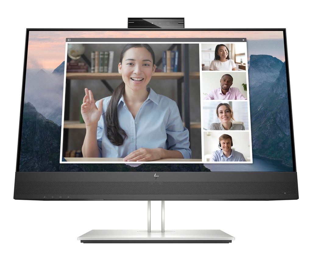 195122021788 HP E24MV G4 23.8"/24" FHD Conferencing Monitor 1920x1080 16:9 5ms Height Adjustable Tilt Swivel Pivot Webcam Speakers 4xUSB Hub VGA DP HDMI VESA 3yrs