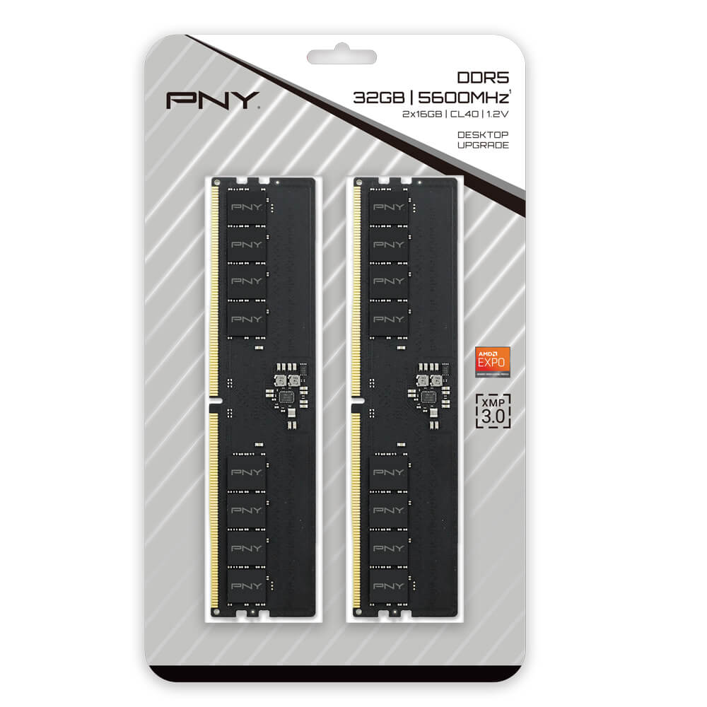 [4718006456436] 4718006456436 PNY MD32GK2D55600-TB  16X2 GB Performance DDR5 5600MHz (PC5-44800) Desktop Memory  Voltage 1.2 V  Limited Lifetime Warranty