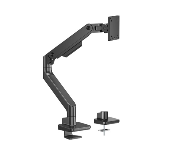 6956745179638 Brateck LDT81-C012-B NOTEWORTHY HEAVY-DUTY GAS SPRING MONITOR ARM For most 17"~49" Monitors, Fine Texture Black (LS)