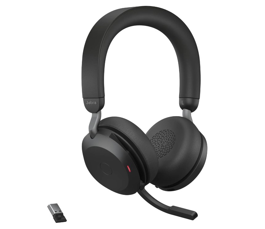 [SPJ-EVL2-75-UC-S-C] SPJ-EVL2-75-UC-S-C Jabra Evolve2 75 USB-C Link380a UC Stereo Black, 8-Mic Technology, 36 Hours Battery  Fast Charge, Dual-Foam Tech, Discreet Hide-Away Boom Arm