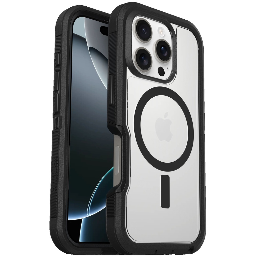 [840304769483] 840304769483 OtterBox Defender XT MagSafe Apple iPhone 16 Pro Max (6.9") Case Clear/Black - (77-96124), DROP+ 7X Military Standard,Multi-Layer, 7 Years Warranty