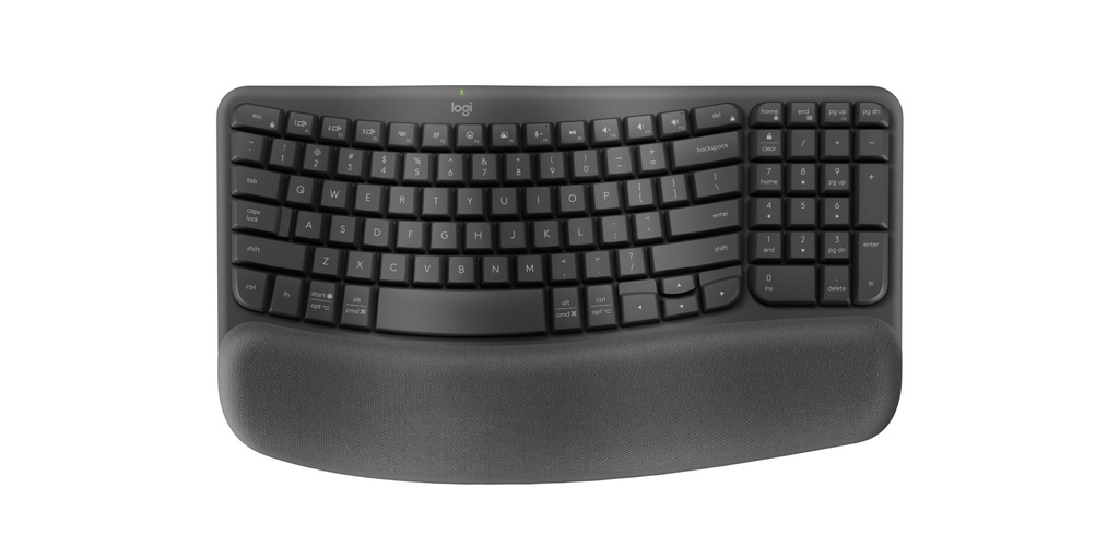[97855191502] 97855191502 Logitech Ergo Series Wave Keys Wireless Ergonomic Keyboard (Graphite)