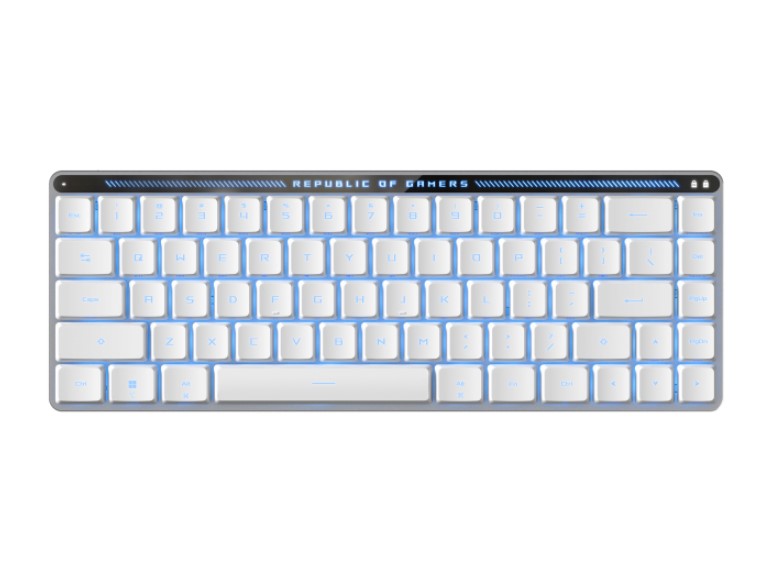 [4711387334652] 4711387334652 ASUS ROG Falchion RX Blue Low Profile Wireless Gaming Keyboard, Tri-mode Connection, ROG Omni Receiver, Intuitive control