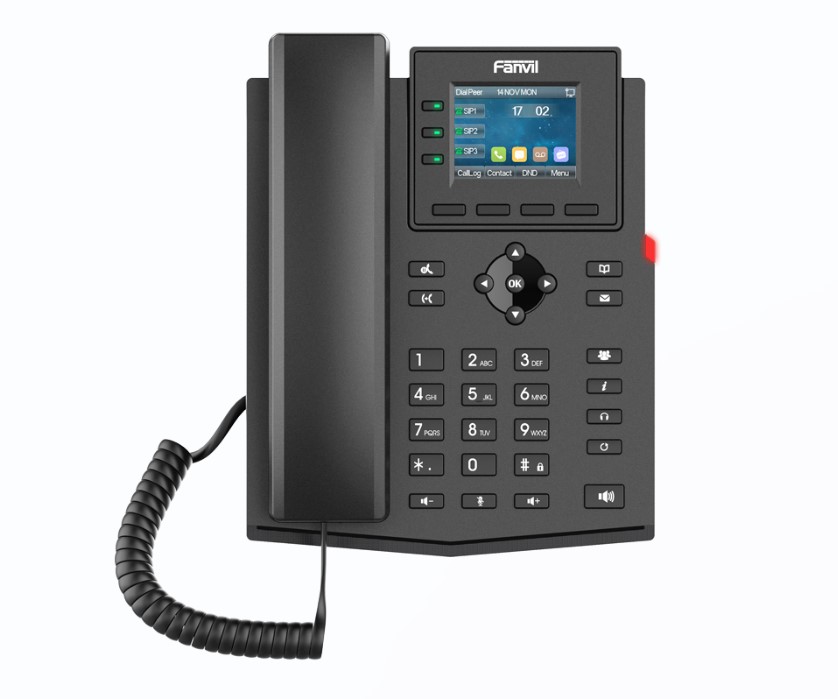 [IPF-X303W] IPF-X303W Fanvil X303W Enterprise IP Phone, 2.4-inch Color Screen, 4 SIP Lines, 6-party conferencing, HD audio, Built-in 2.4GHz  5GHz Wi-Fi, External PS