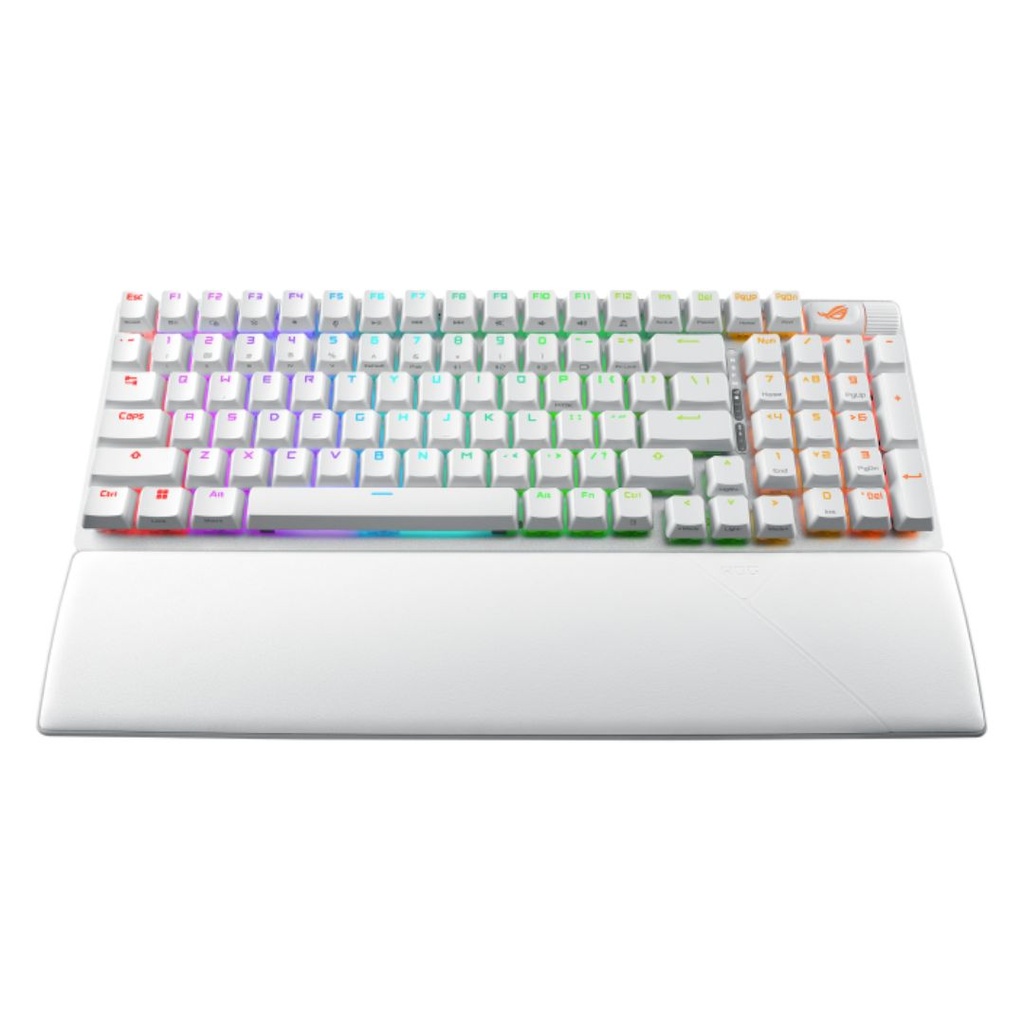 [4711387486627] 4711387486627 ASUS ROG STRIX SCOPE II 96 WL Snow Switch Wireless Gaming Mechanical Keyboard, Tri-mode Connection, Streamer hotkeys, PBT Keycaps (White)