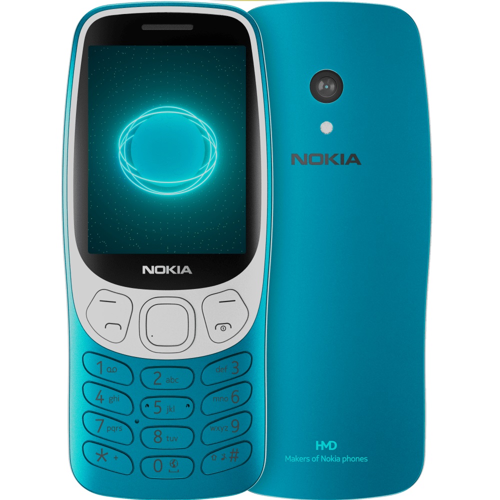 [6438409093080] 6438409093080 Nokia 3210 4G 128MB - Scuba Blue (1GF025CPJ2L04) *AU STOCK*, 2.4", 2.8", 64/128MB, 2MP, Dual SIM, 1450mAh Removable, 2 Years Warranty