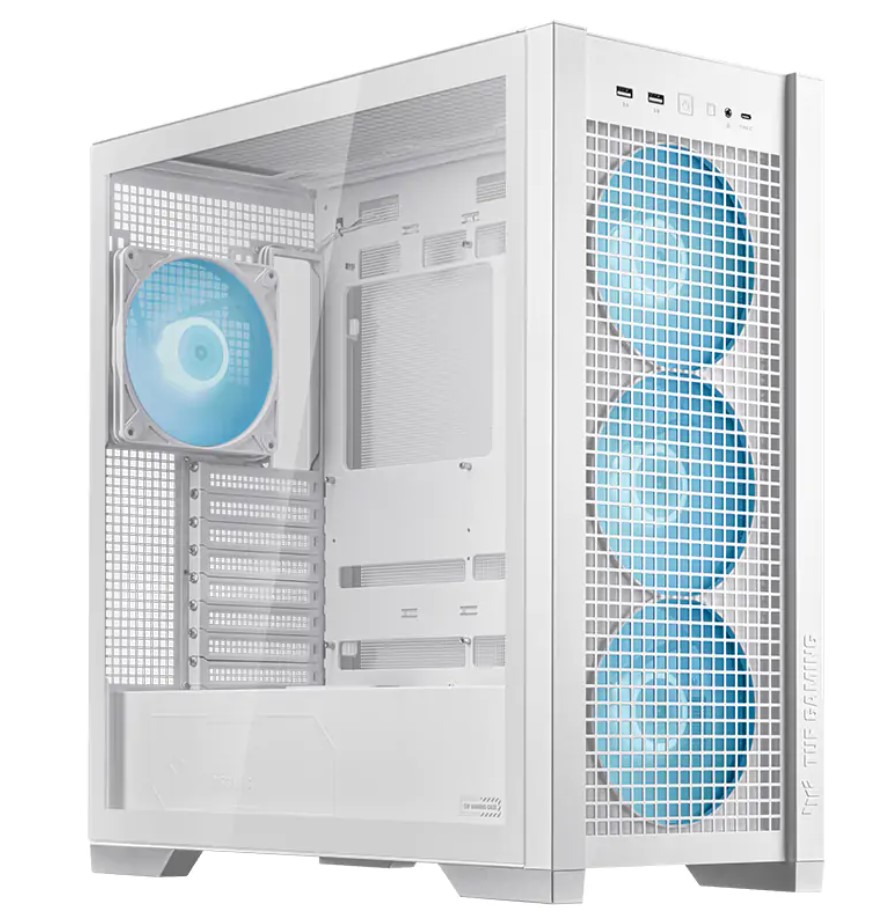 [4711387478769] 4711387478769 ASUS GT302 TUF GAMING ARGB White ATX Mid Tower Case, Tempered Glass Compact Case, Mesh Panel (BTF)