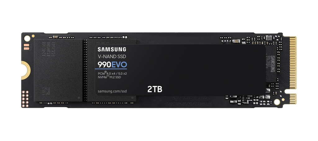 [8806095300269] 8806095300269 Samsung 990 EVO 2TB PCIe Gen4/5 NVMe SSD 5000MB/s 4200MB/s R/W 700K/800K IOPS 1200TBW 1.5M hrs V-NAND TLC AES 256-bit Encryption 5yr wty