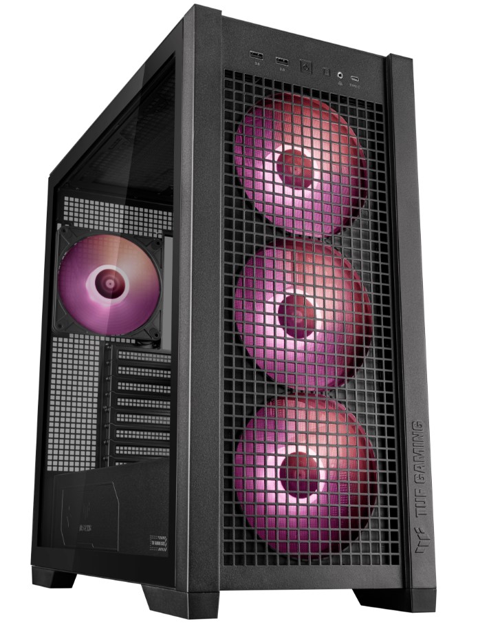 [4711387478721] 4711387478721 ASUS GT302 TUF GAMING ARGB Black ATX Mid Tower Case, Tempered Glass Compact Case, Mesh Panel (BTF)