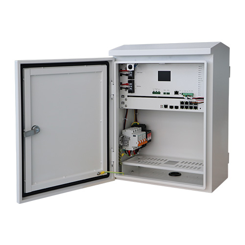 [QU3082SPG] QU3082SPG LDR Outdoor Smart Solar Box, IP55,*2.4 inch Screen*,Waterproof,Solar Power Input( <100VD),2 PoE Port Up to 90W, 6 PoE Port Up to 30W, L2 Manage, White