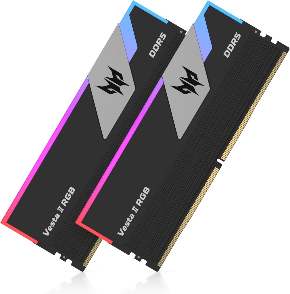 [6955914619807] 6955914619807 PREDATOR VESTAII 32GB 16GBx2 Black RGB DDR5 Memory 6400Mhz 1R*8 CL32