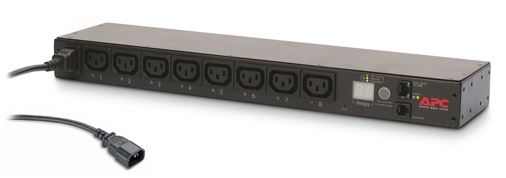 [731304331612] 731304331612 APC Netshelter Switched Rack PDU, 1U, 230V/10A C14 Cord Input, 8x IEC C13 Outlets