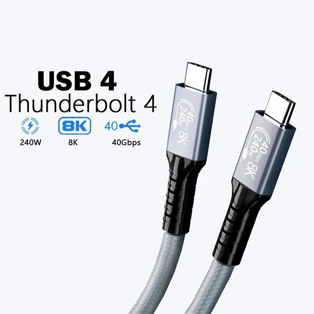 [6976552043120] 6976552043120 Generic BoostUp Thunderbolt 4 USB-C to USB-C Cable (1M) Black - USB4 - 40Gbps,240W, 8K (60Hz)/4K (144Hz), Fast Charge, Best for Laptop