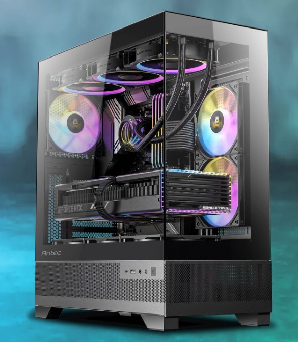 [761345101202] 761345101202 Antec CX700 ARGB Black, ATX, USB Type-C 3.2 Gen 2, Tool Free Panels, Vertical Cooling, 3x 120mm PWM ARGB Fans, Heat dissipationg Gaming Case