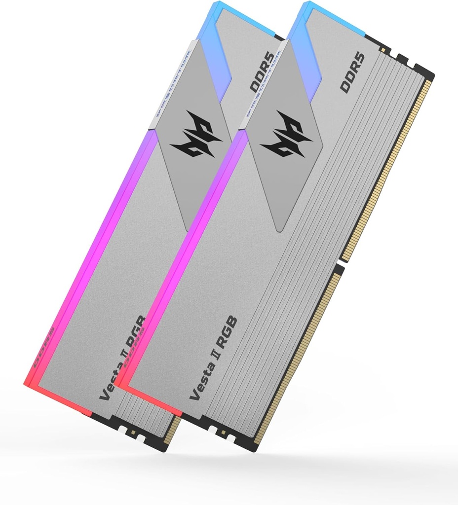 [6955914618268] 6955914618268 PREDATOR VESTAII 32GB 16GBx2 Silver RGB DDR5 Memory 6400Mhz 1R*8 CL32
