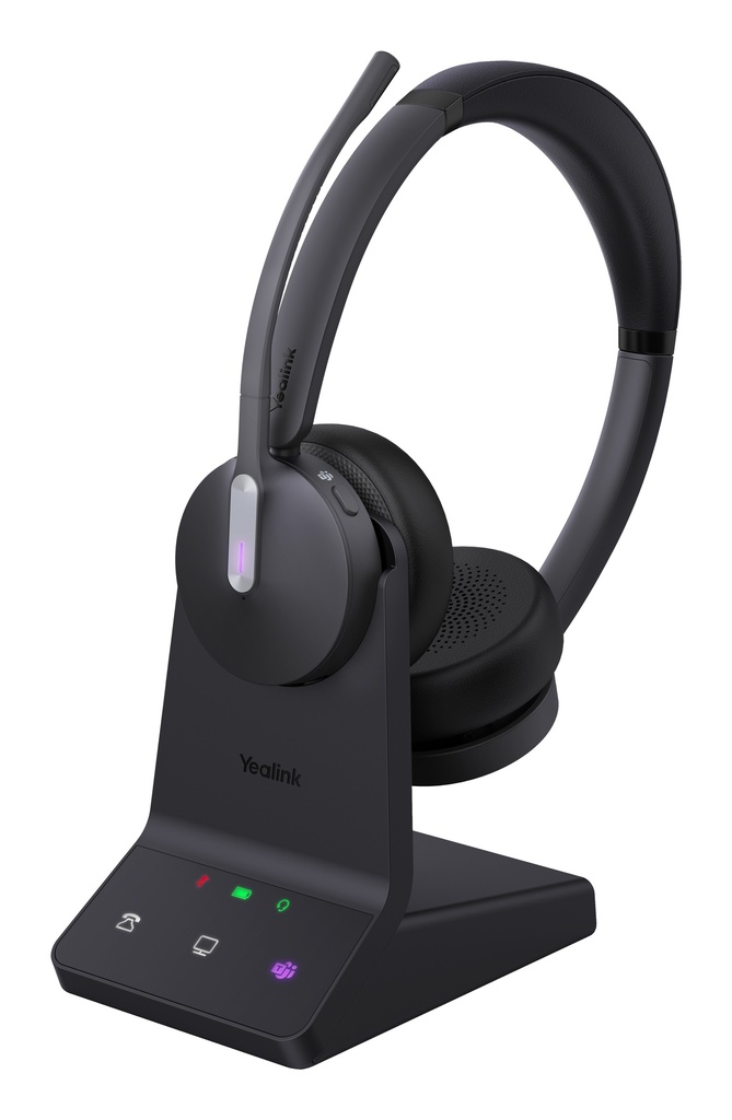 6938818319578 Yealink WH64 Dual Teams DECT Wireless Headset, DECT  Bluetooth Wireless, Busylight, 3-Mic Noise Cancellation, Charging Stands, Carrying Bag